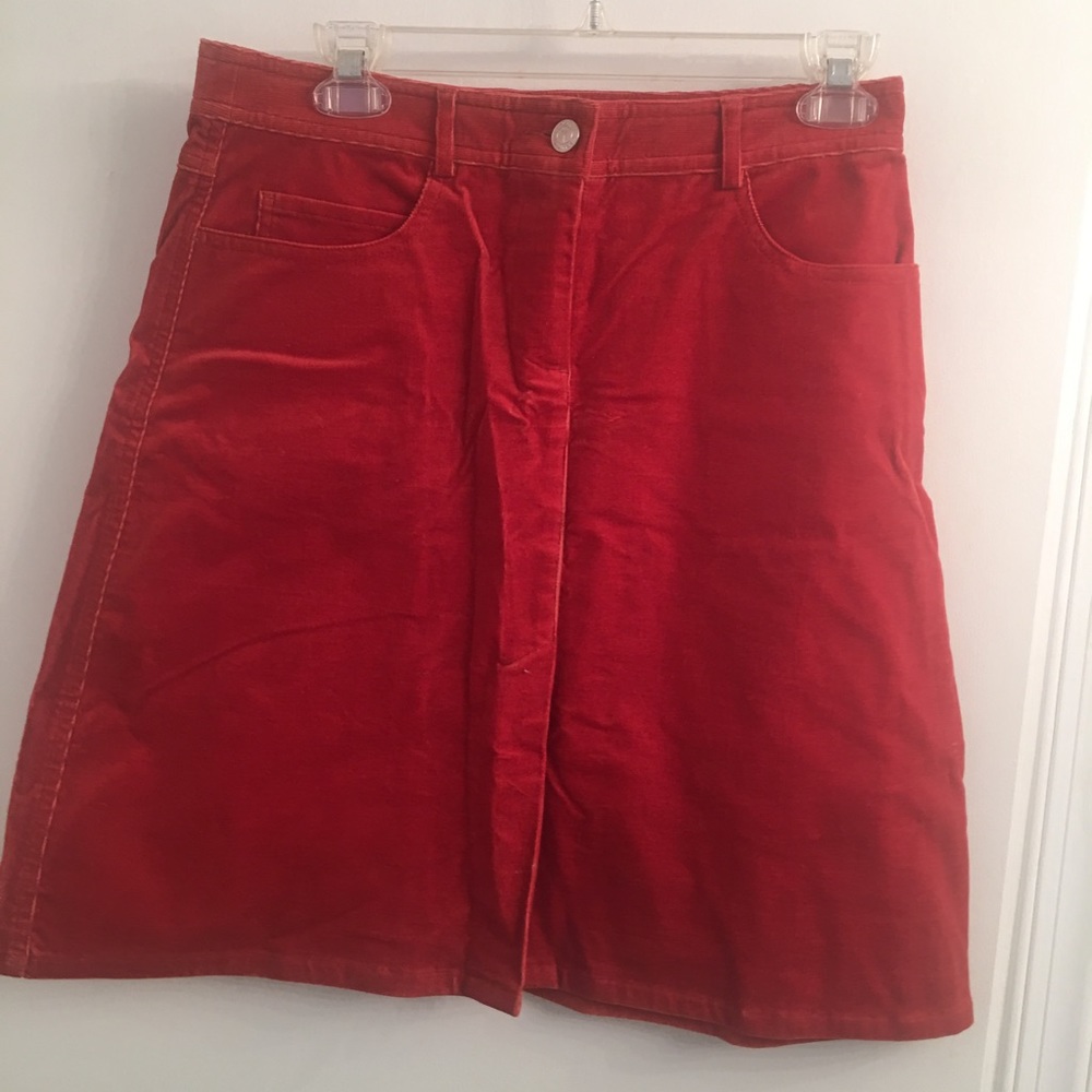 Lilly Pulitzer orange corduroy skirt